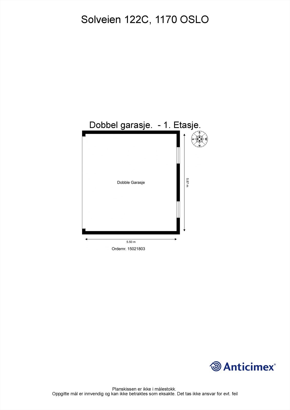 Plantegning garasje Galleribilde