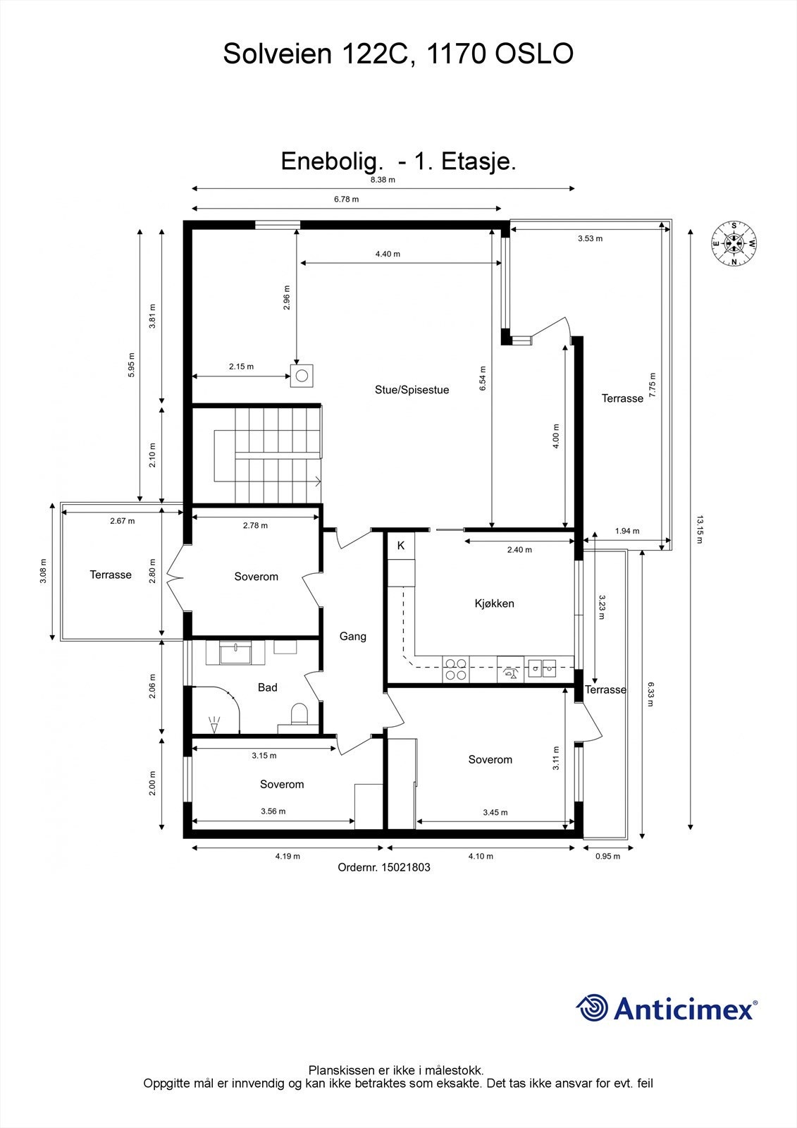 Plantegning hovedplan Galleribilde