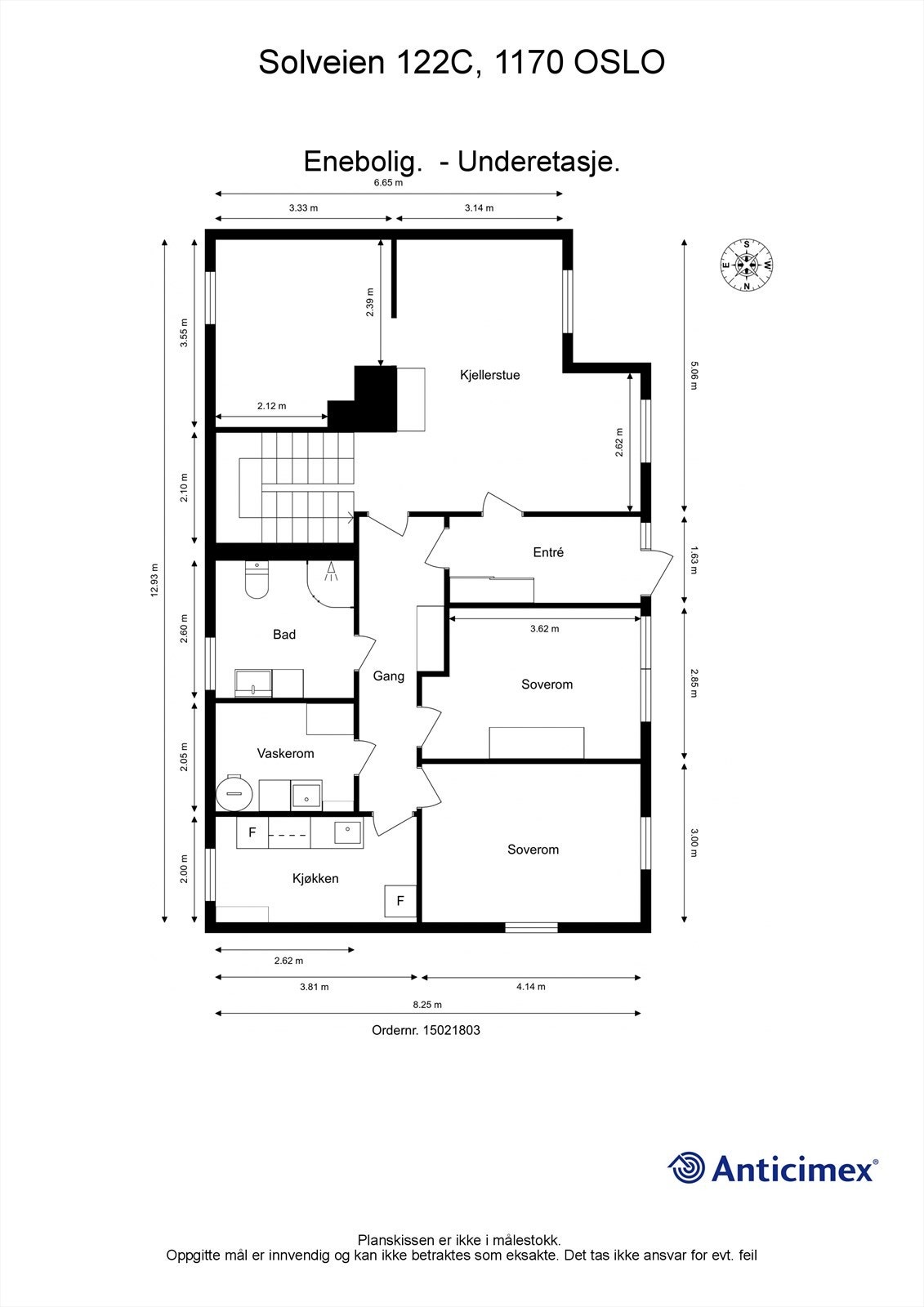 Plantegning underetasje Galleribilde