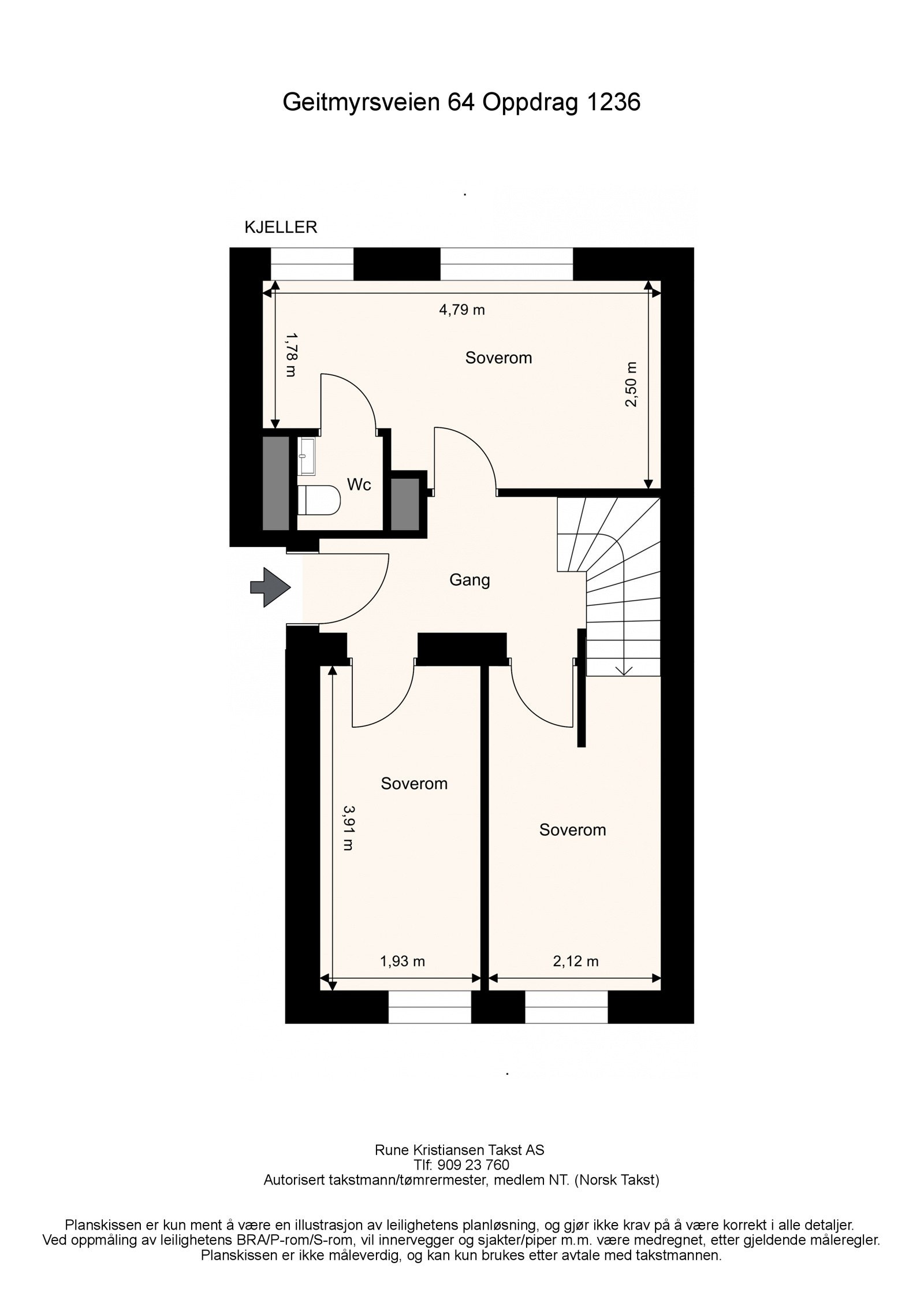 Plantegning - kjeller. Galleribilde