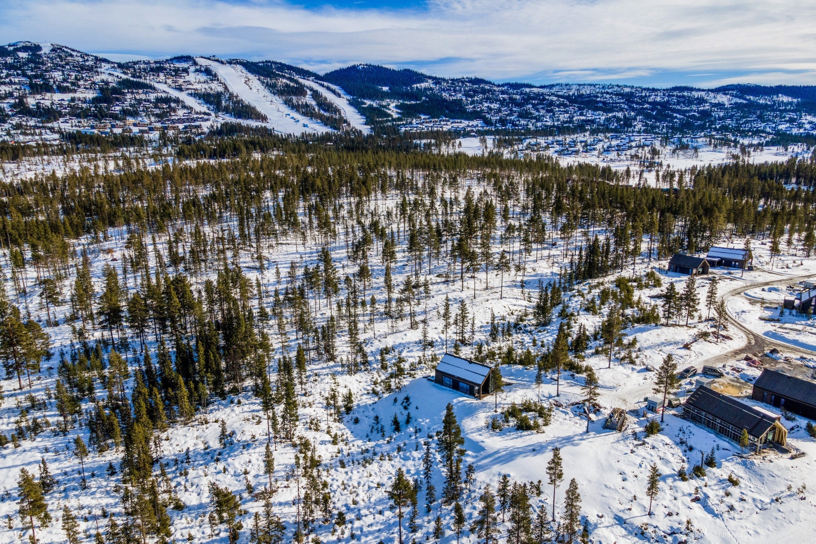 Kort vei til Nesbyen Alpinsenter, samt golfbanen Galleribilde