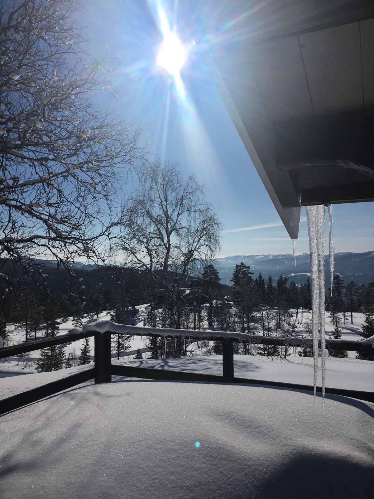 Fantastisk utsikt fra hytta Galleribilde