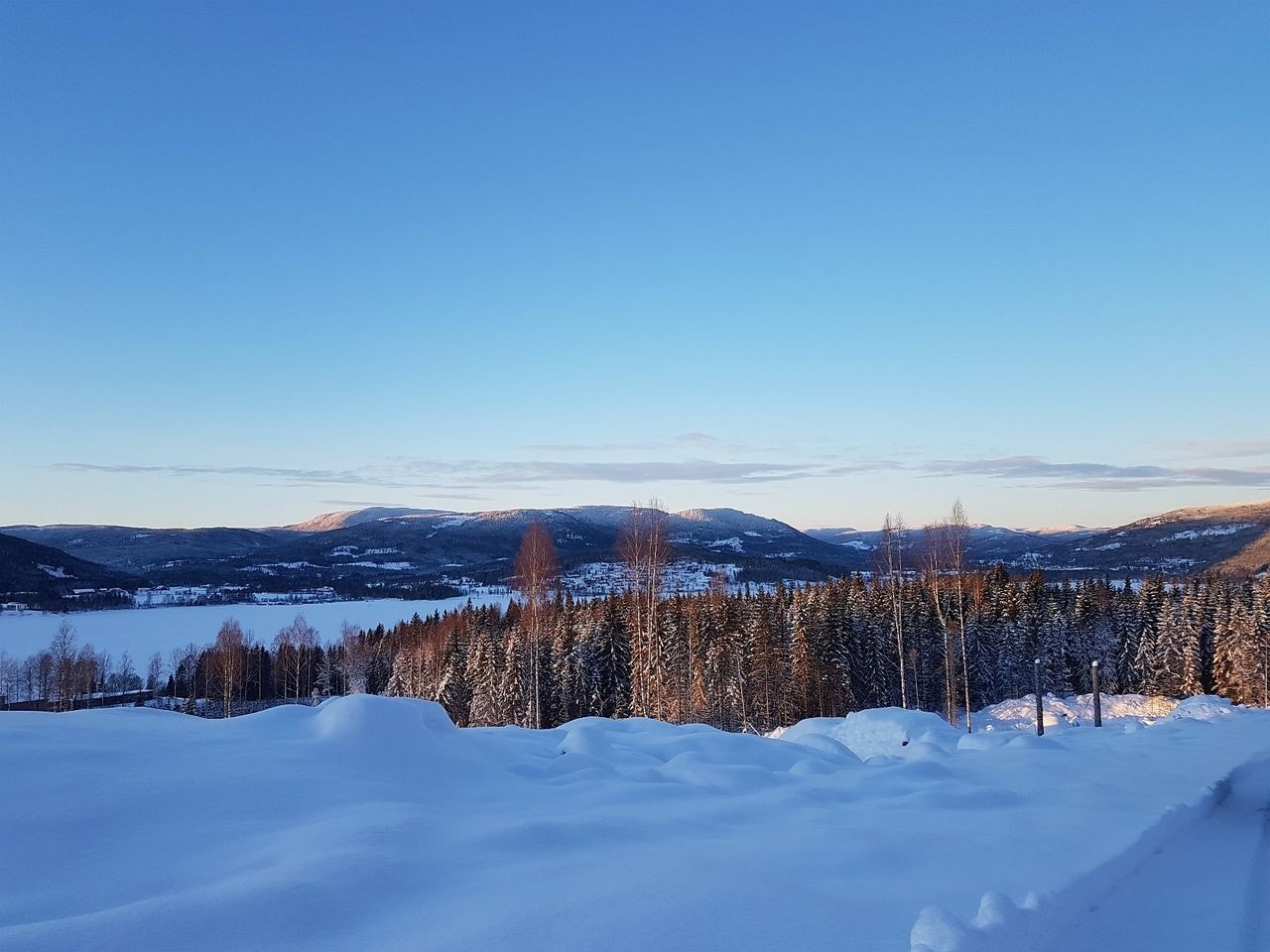 Fra tomtefeltet mot Hurdalssjøen Galleribilde