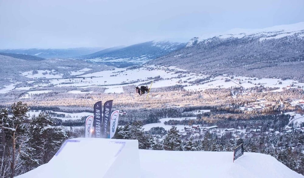 Fra alpinanlegget på Dombås som ligger rett ved hyttefeltet Galleribilde