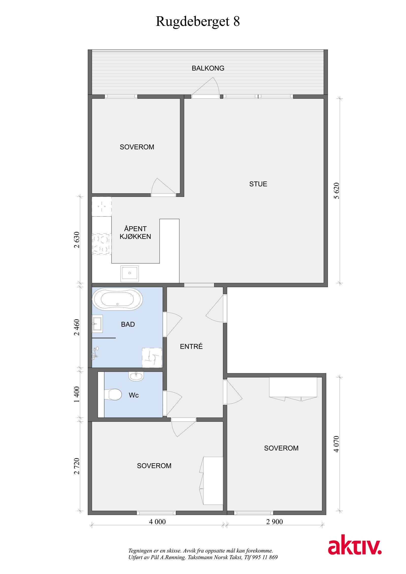 Plantegning. Utover overnevnte areal disponerer leiligheten en bod i utvendig separat trebygning på ca 3,5 kvm.. Galleribilde