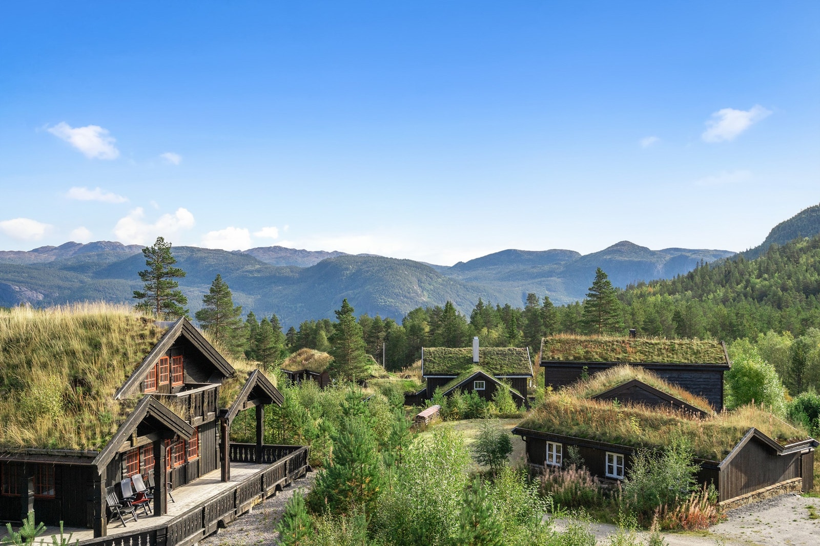 Utsikten mot fjellen i øst. Galleribilde