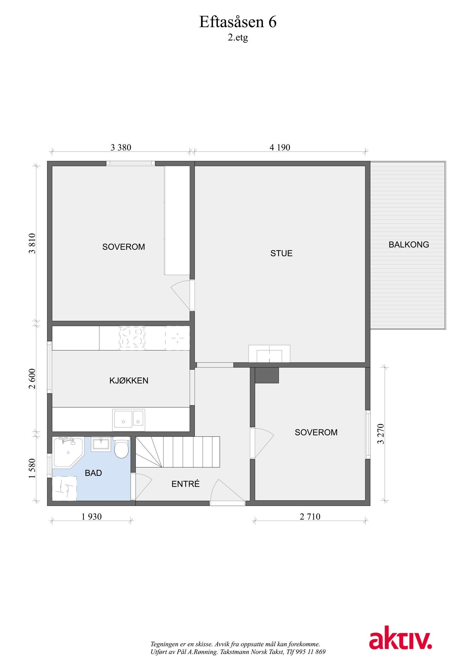 Leiligheten disponerer en bod i felles trappeoppgang i samme plan på ca 1,0 m2 samt to kjellerboder på ca 4,0 kvm Galleribilde
