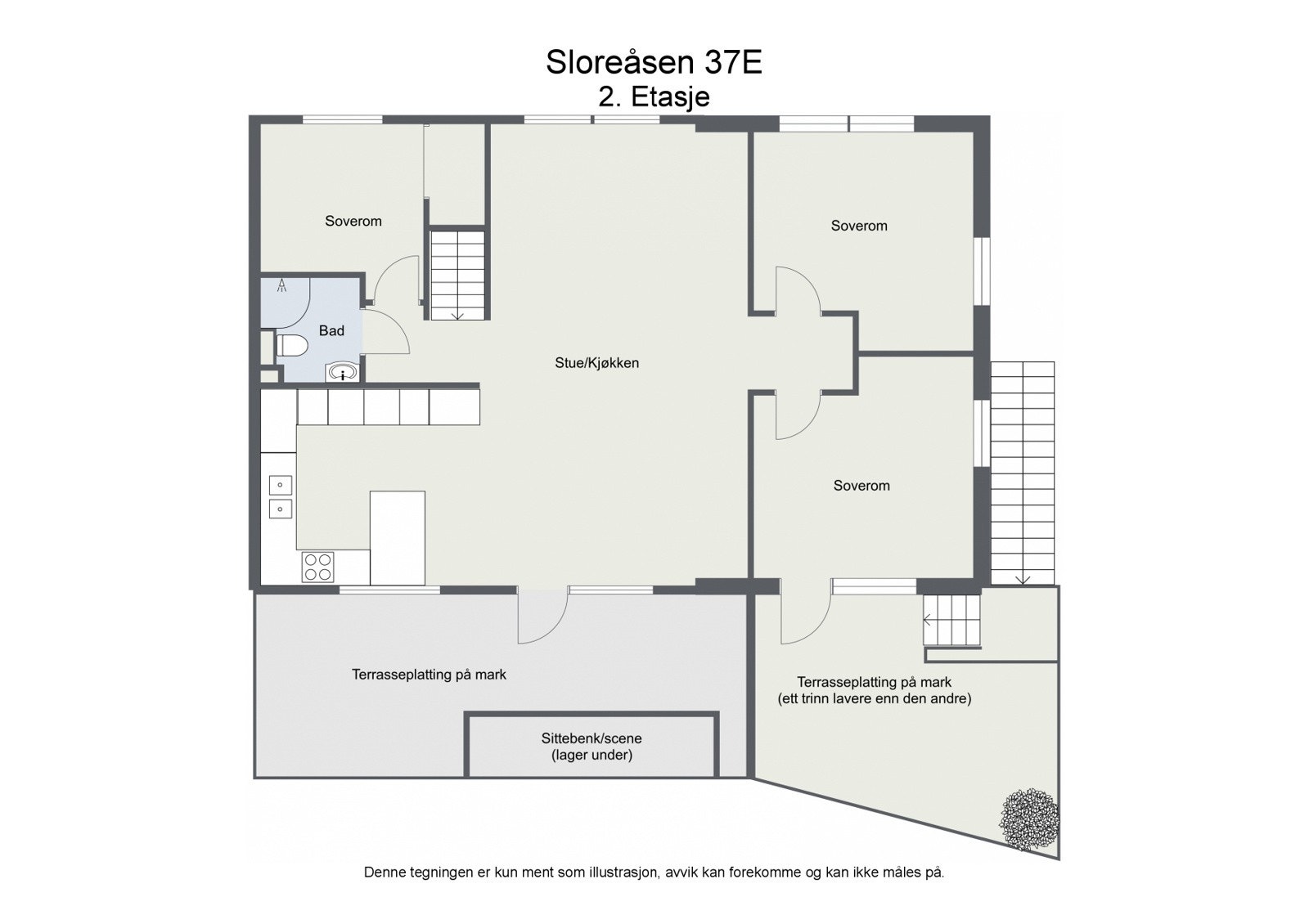 Plantegning 2. etasje Galleribilde