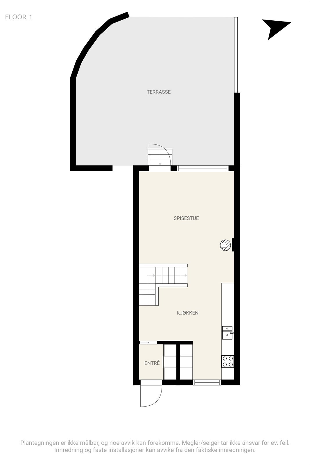 Plantegning 1. etasje Galleribilde