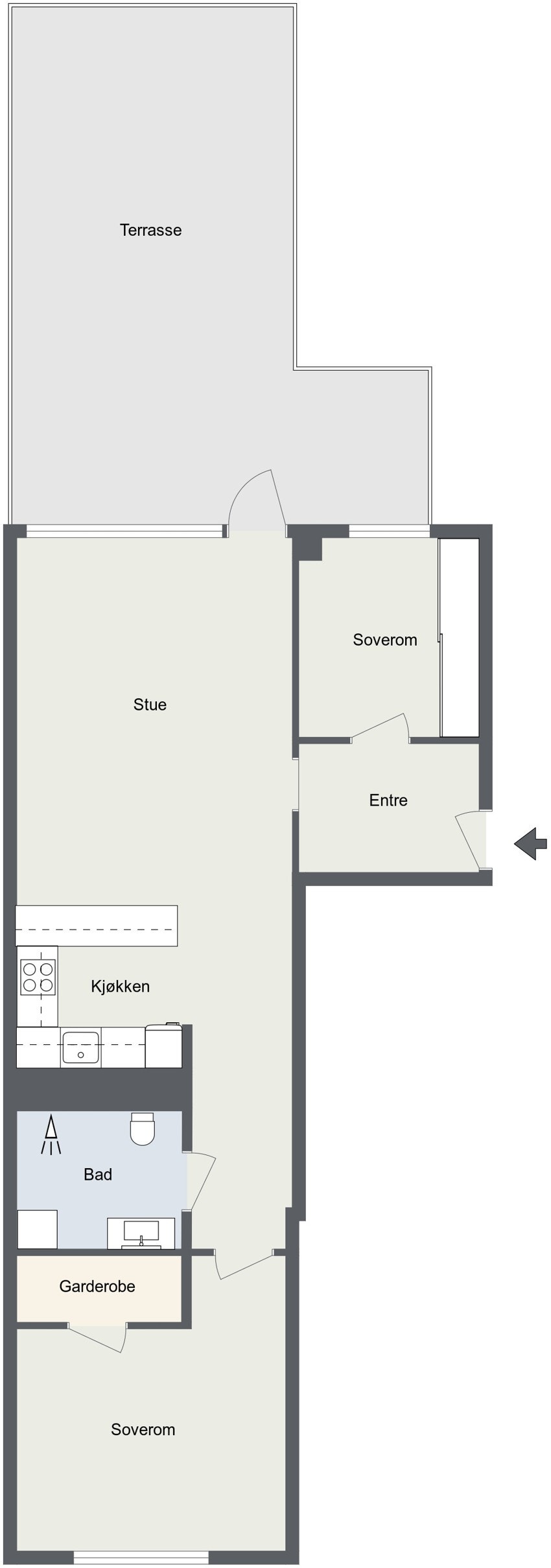 Plantegning snr. 148 Bøkkerveien 12B Galleribilde