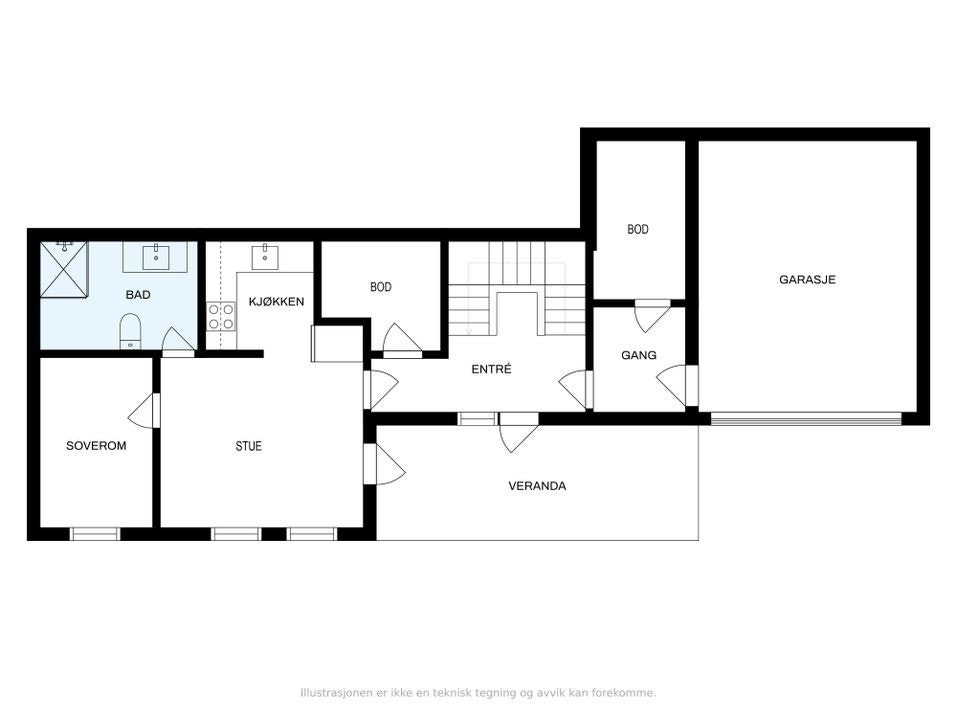 Plantegning underetasje Galleribilde
