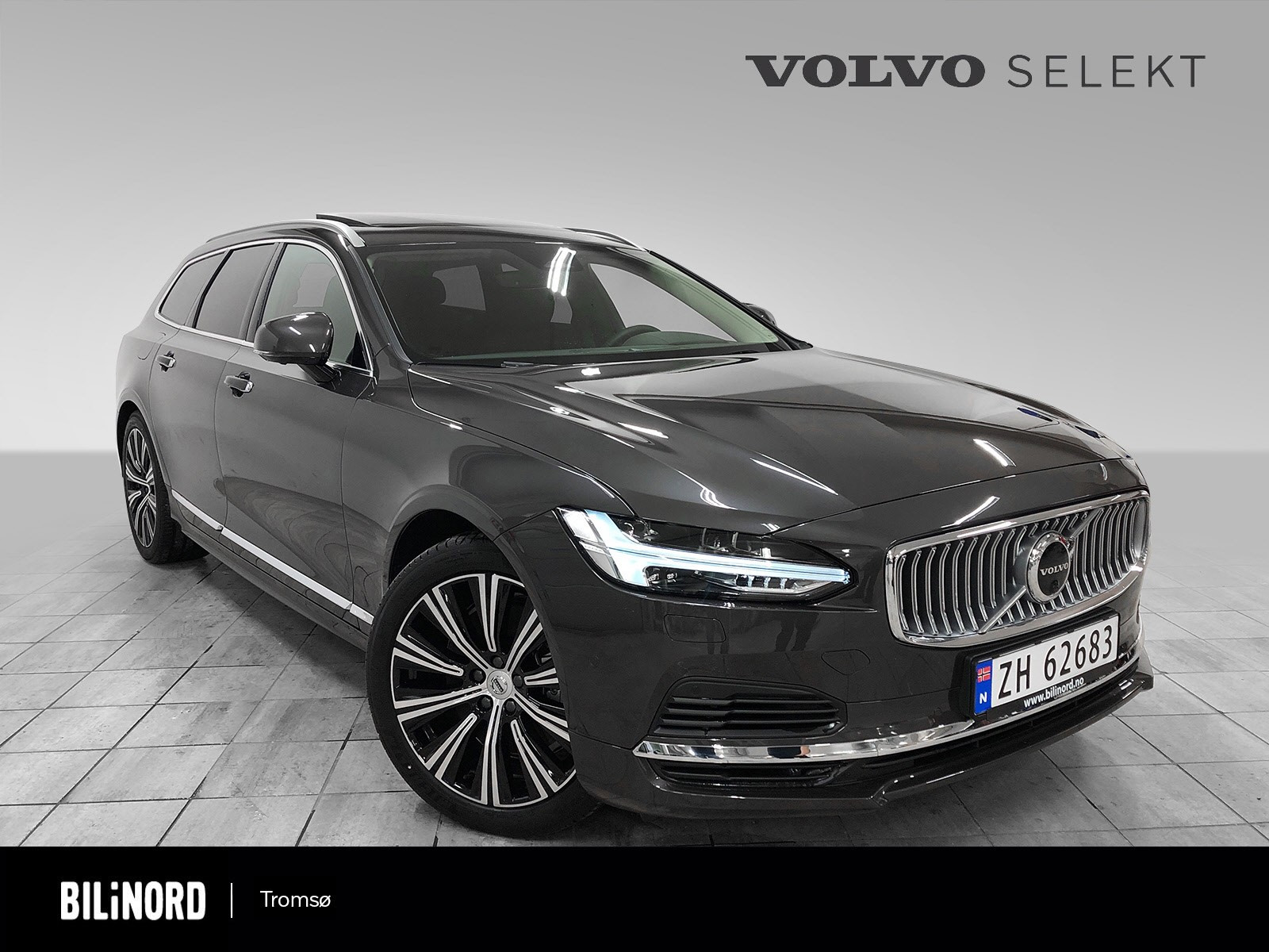 Herlig Volvo V90 med den nydelig Platium grey fargen som må oppleves
