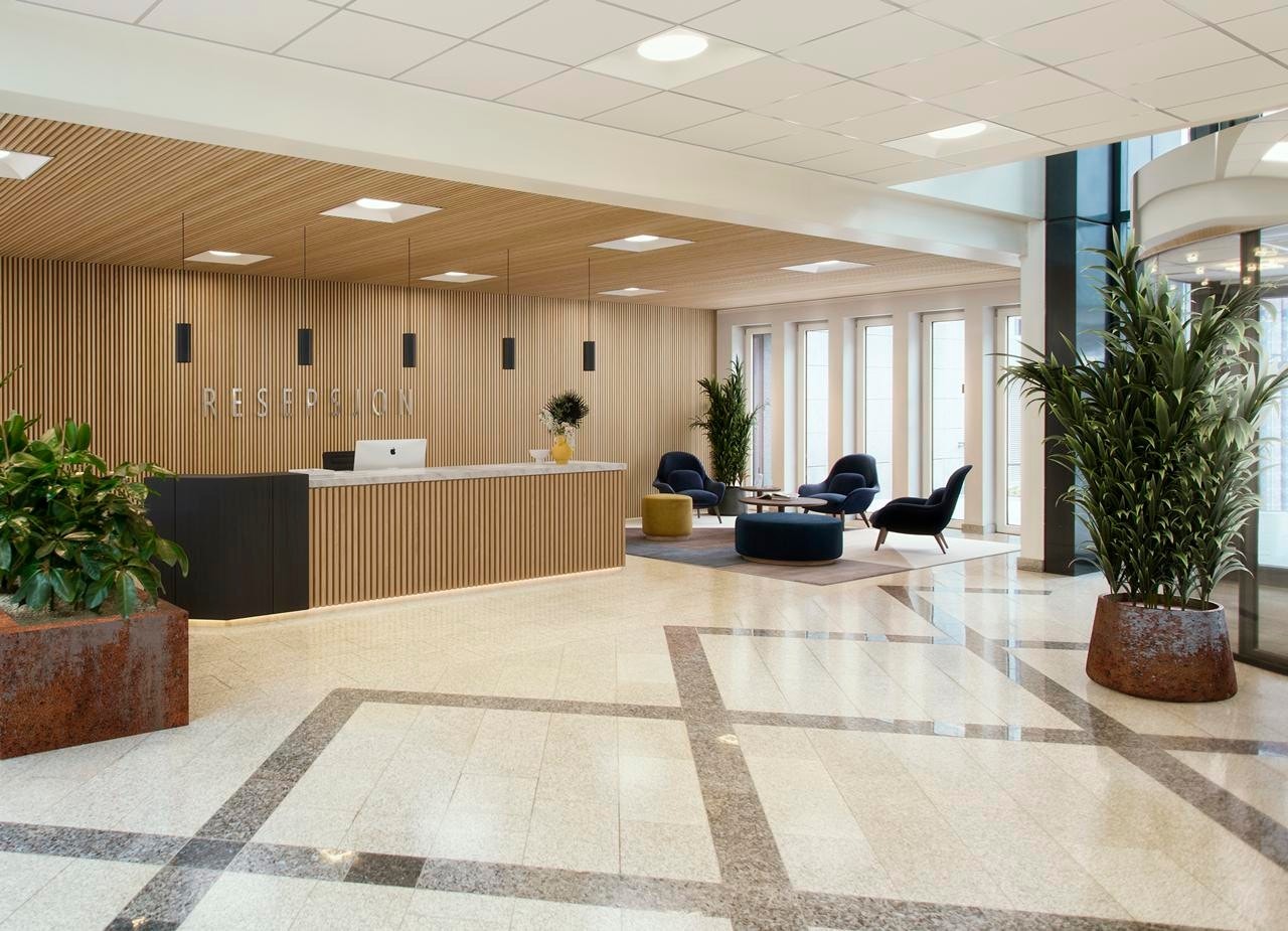 Det planlegges oppgraderinger av eiendommens adkomst med bla. med ny resepsjon.. Galleribilde