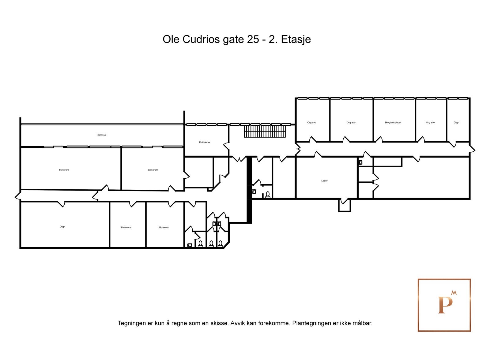Plantegning 2. etasje Galleribilde