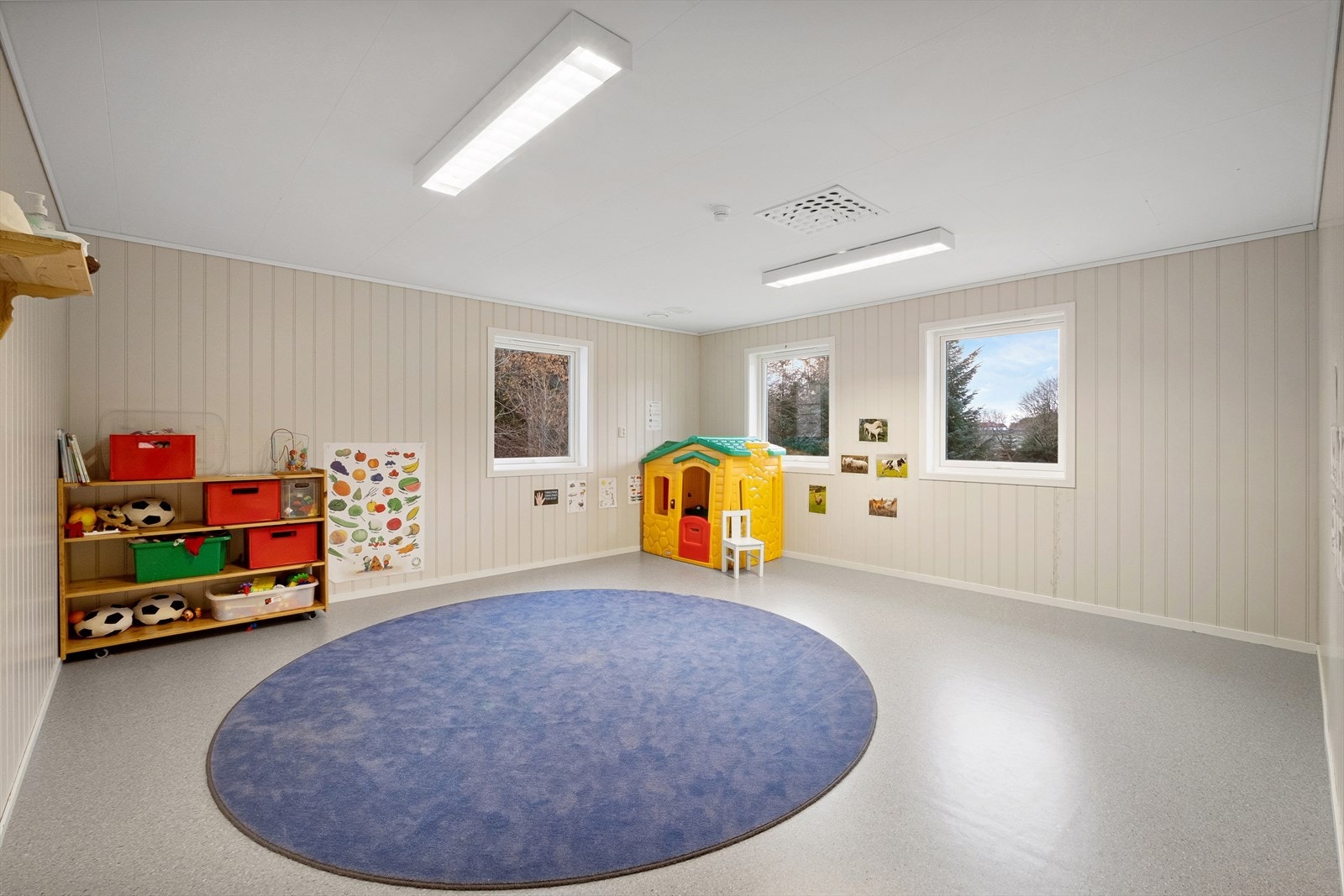 En av boligens rom som i dag er innredet som lekerom. Galleribilde