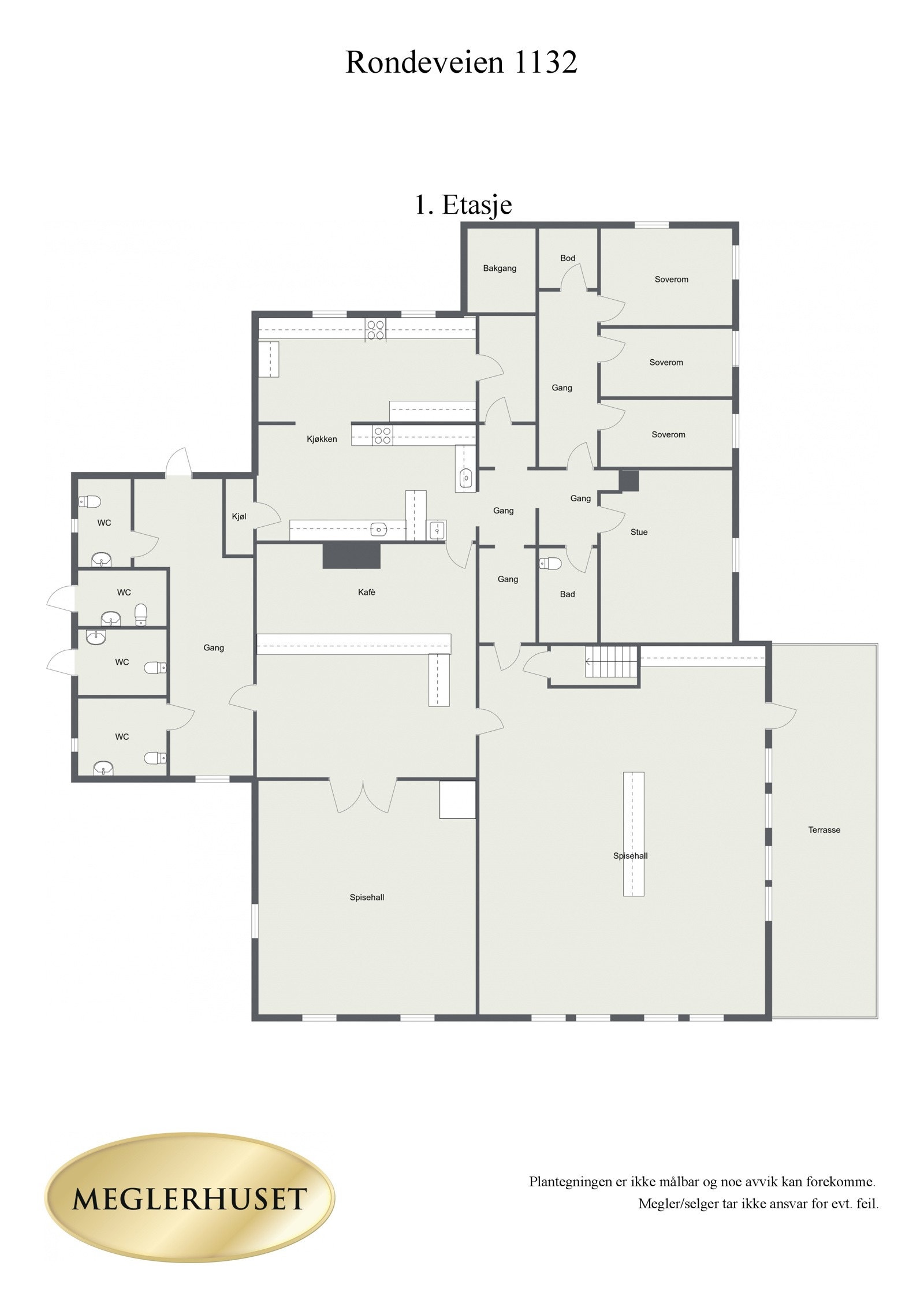 Plantegning 1.etasje 2D. Galleribilde