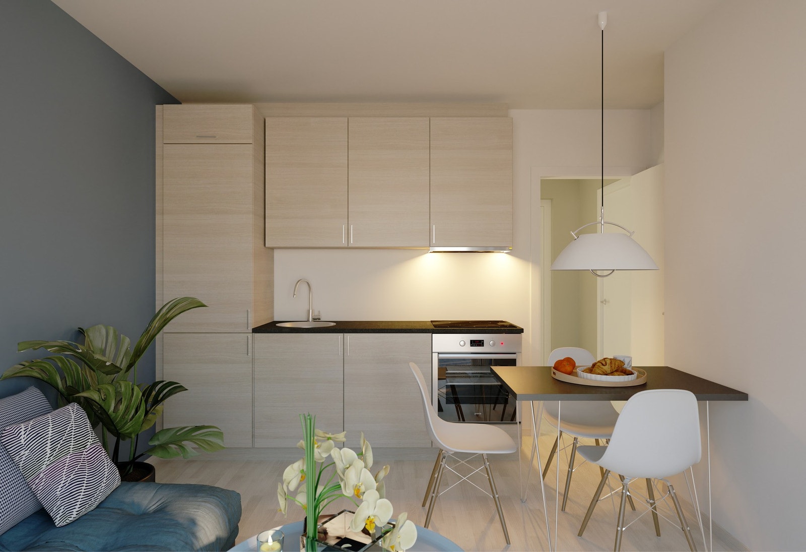 Illustrasjon 30 kvm med interiørpakke (tilvalg). Avvik vil forekomme. Galleribilde