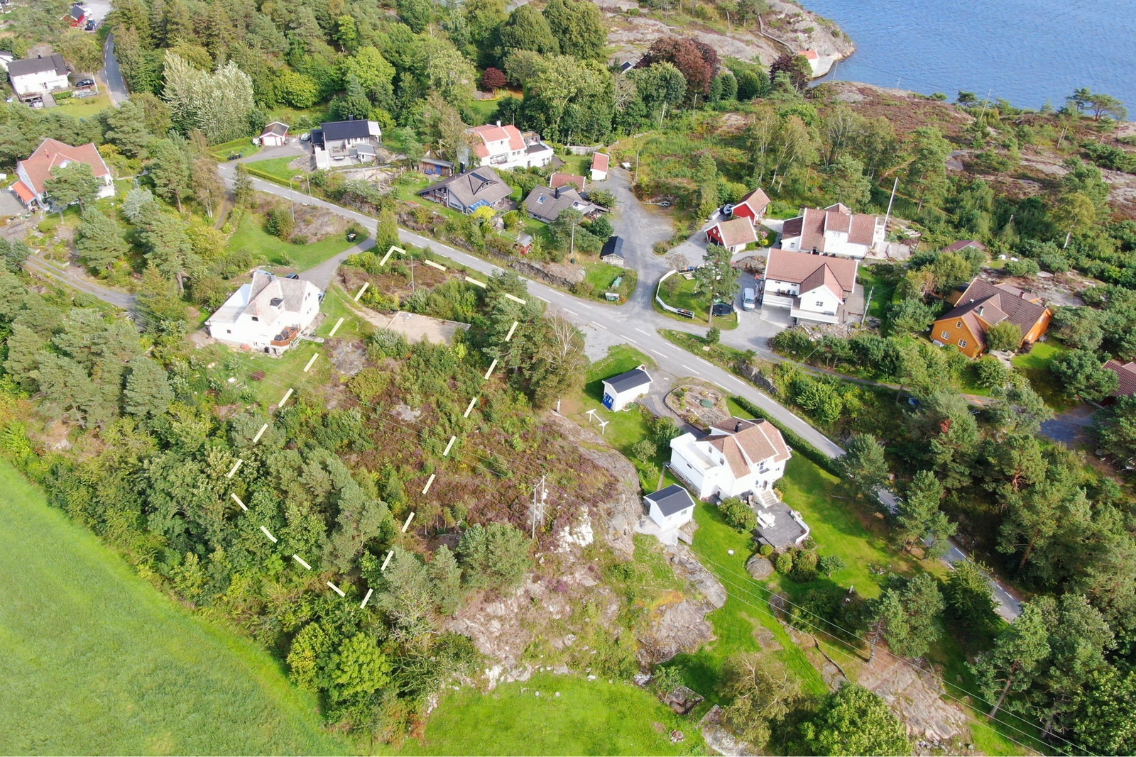 Stiplet område illustrere ca. tomtestørrelse Galleribilde