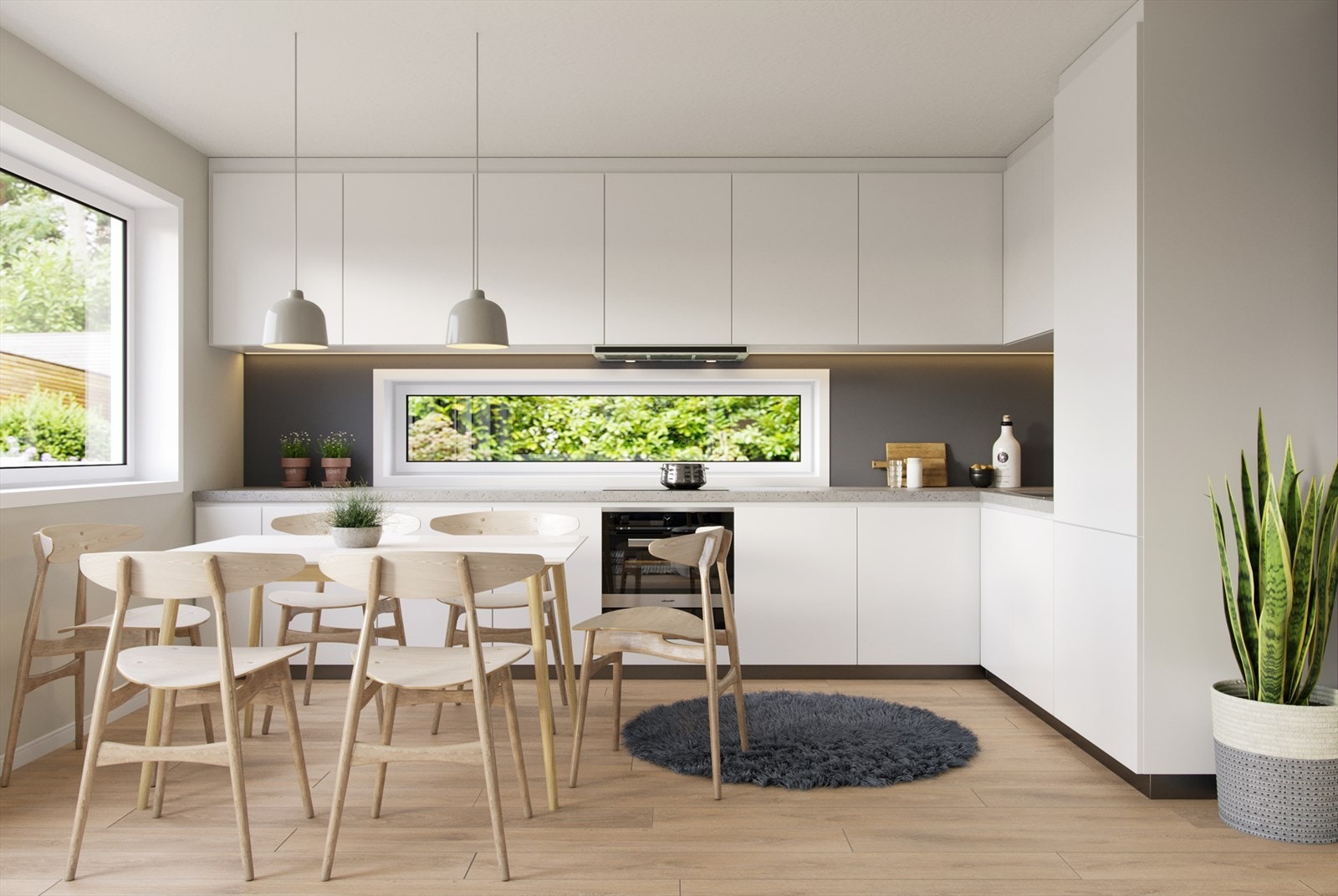 Illustrasjon kjøkken hus 4, 5 og 6. Galleribilde