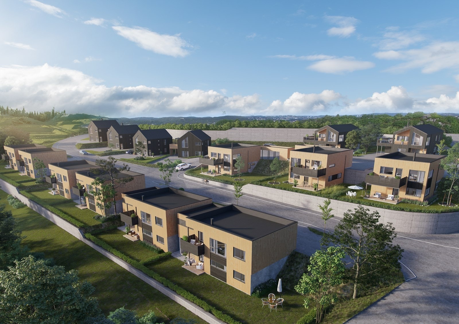 Høgåsen vest - 15 flotte eneboliger med god planløsning og moderene arkitektur. Galleribilde