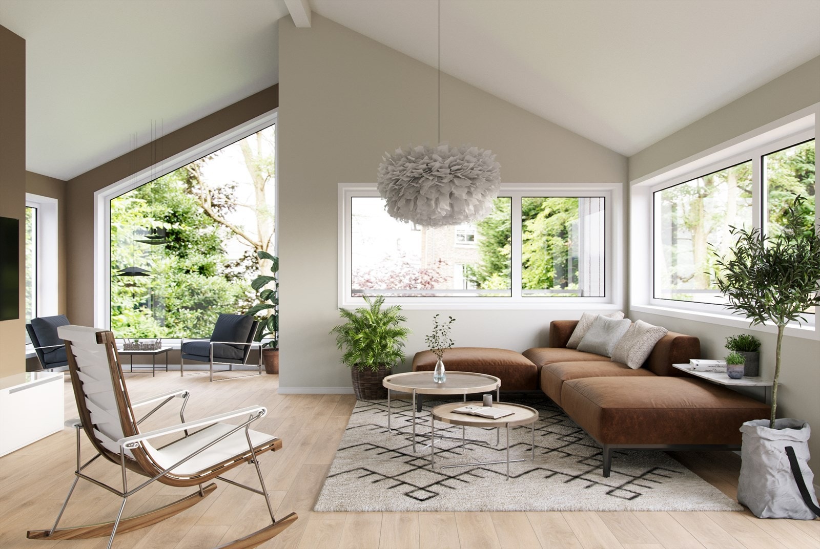 Illustrasjon stue hus 7 og 8. Galleribilde