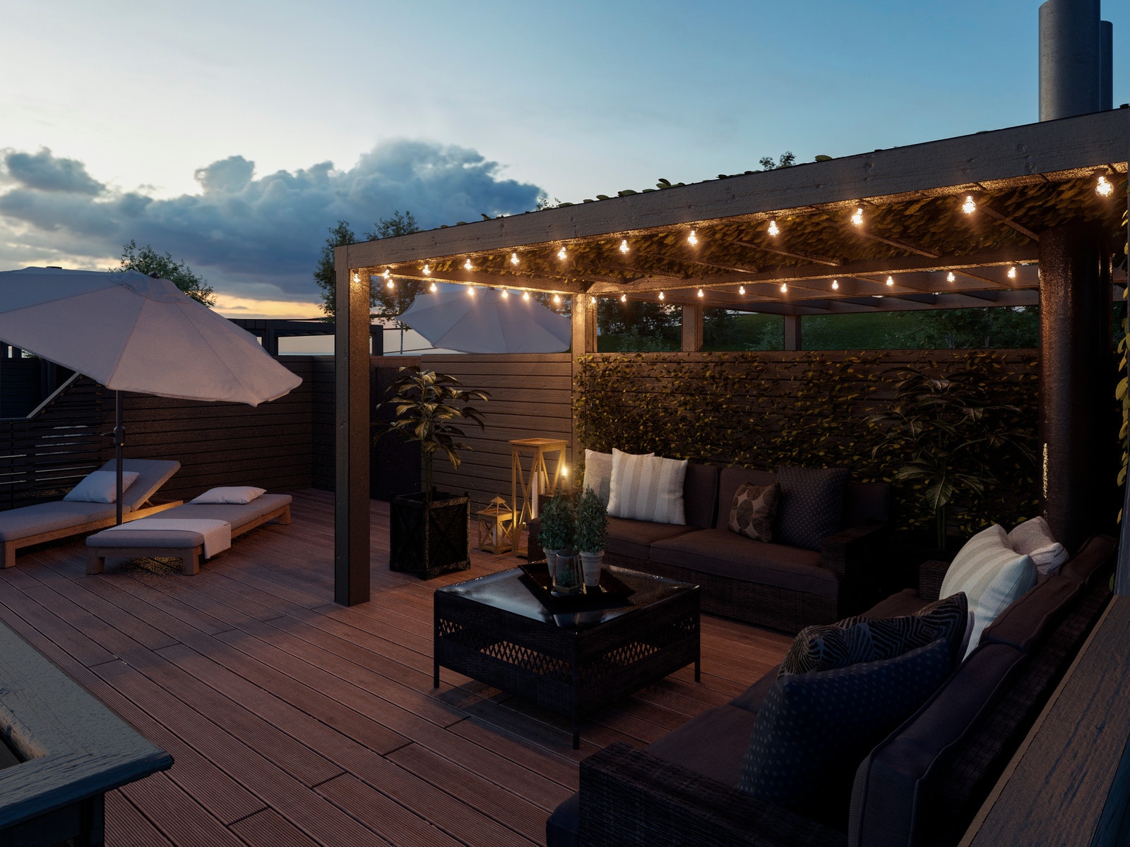 Privat takterrasse Galleribilde