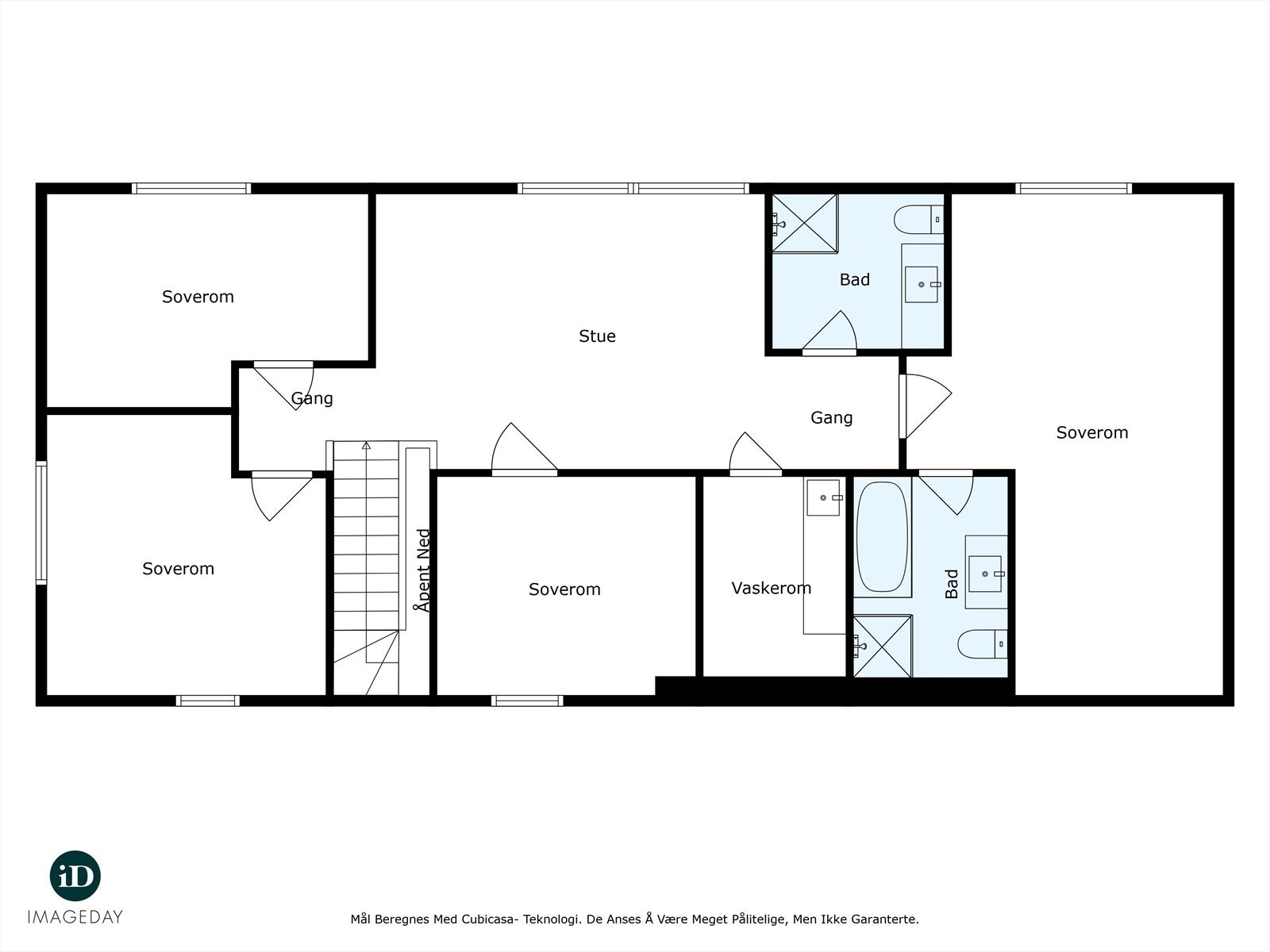 Plantegning av boligens 2. etasje. Galleribilde