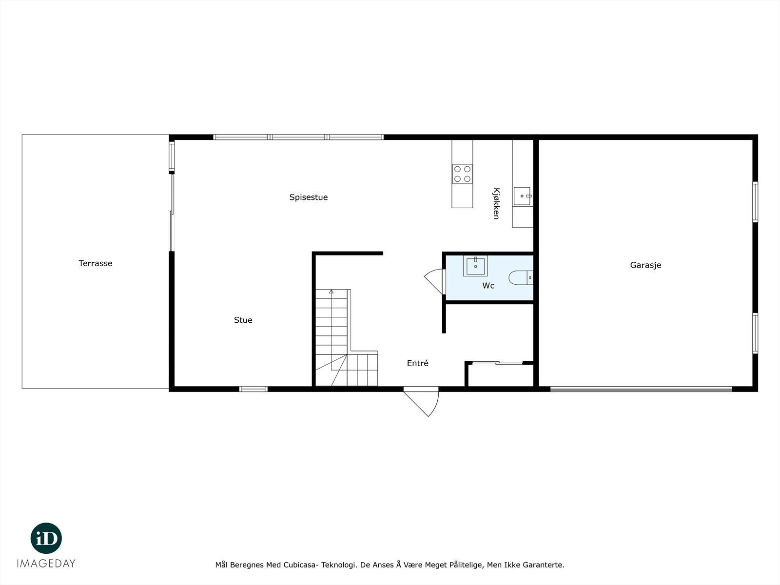 Plantegning av boligens 1. etasje. Galleribilde