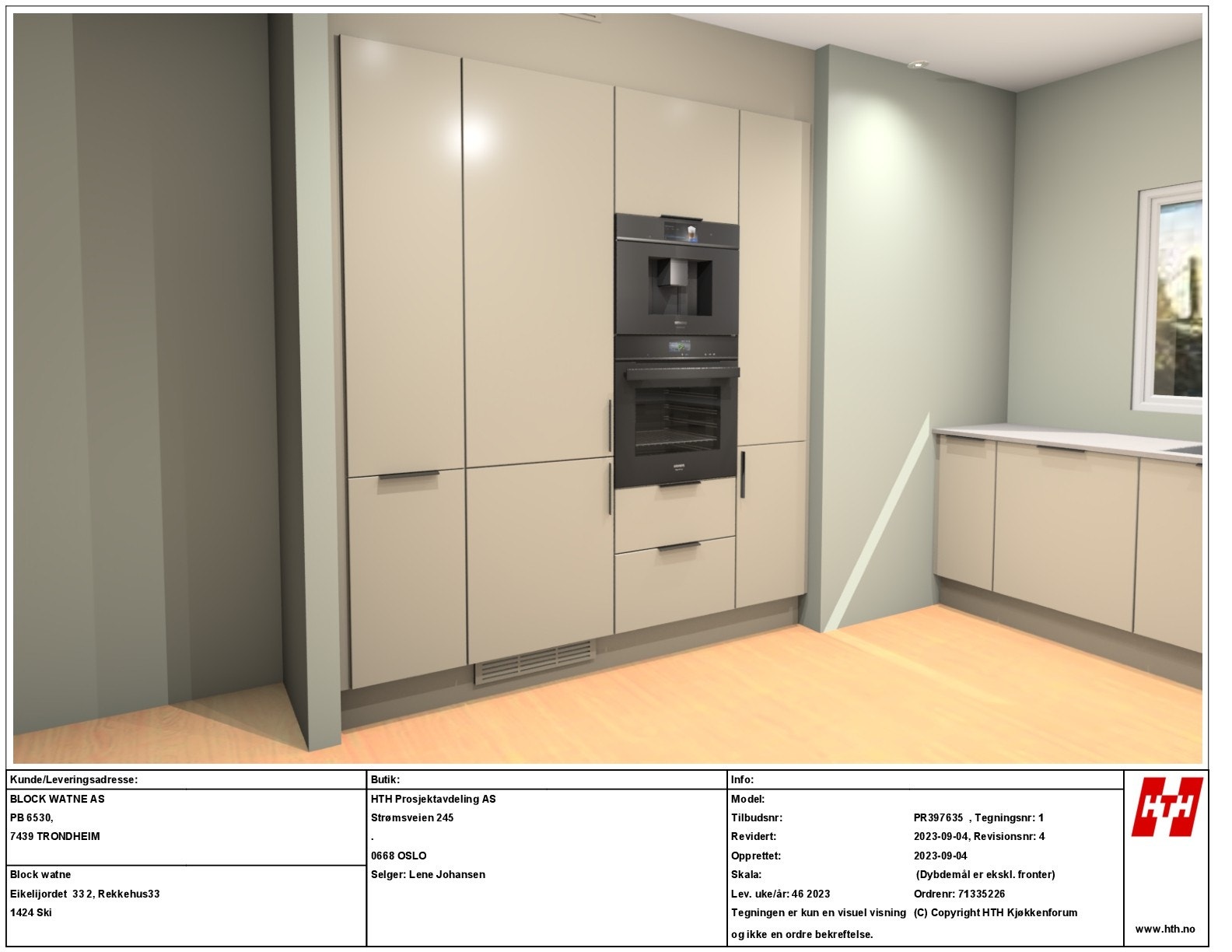 Her vises forslag til oppgradering av kjøkken via tilvalg. Galleribilde