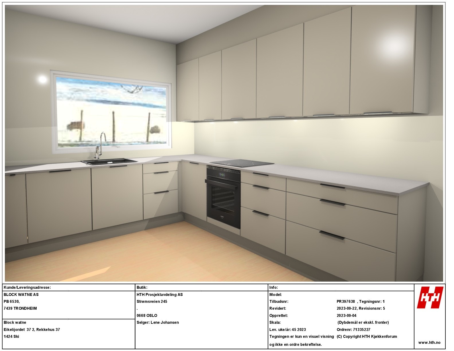 Her vises forslag til oppgradering av kjøkken via tilvalg. Galleribilde