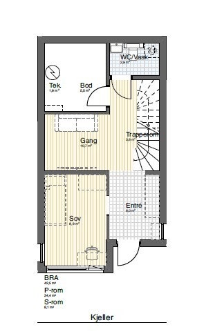 Plantegning kjeller Galleribilde