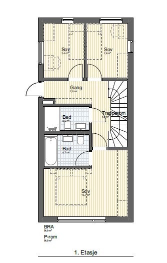 Plantegning 1. etg. Galleribilde