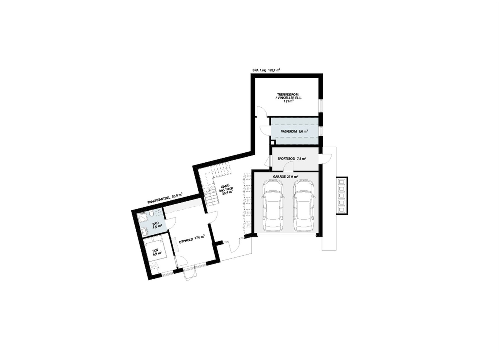 Plantegning 1.etg. Galleribilde