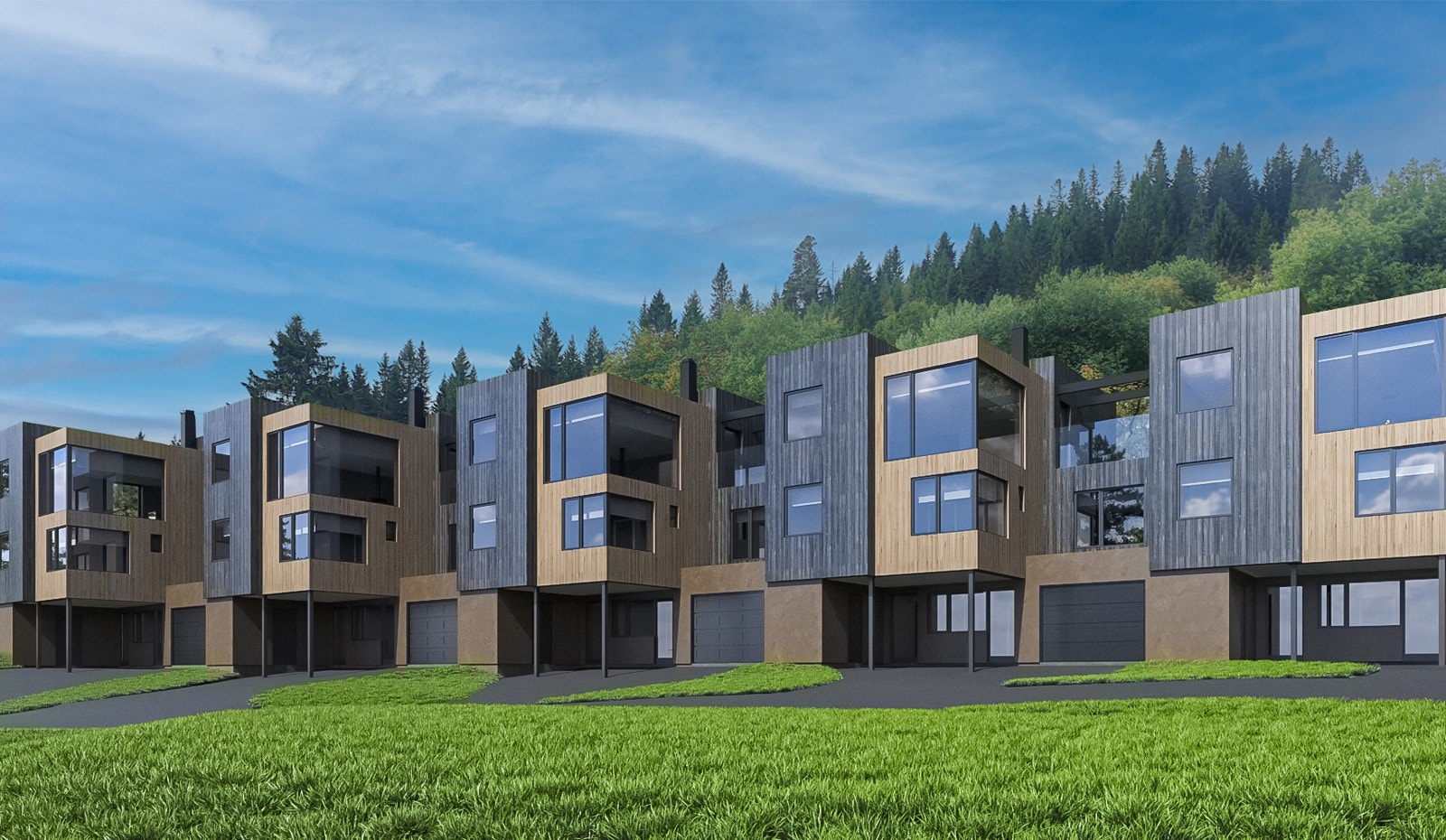 Illustrasjonsbilde av fasade med fotomontasje, avvik vil forekomme Galleribilde