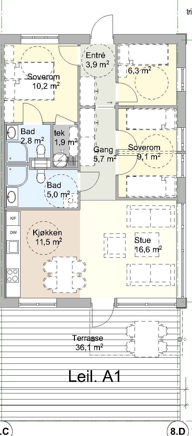 Plantegning A1 Galleribilde