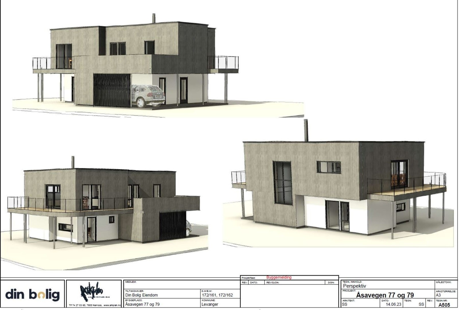 Tegninger - fasade. Galleribilde