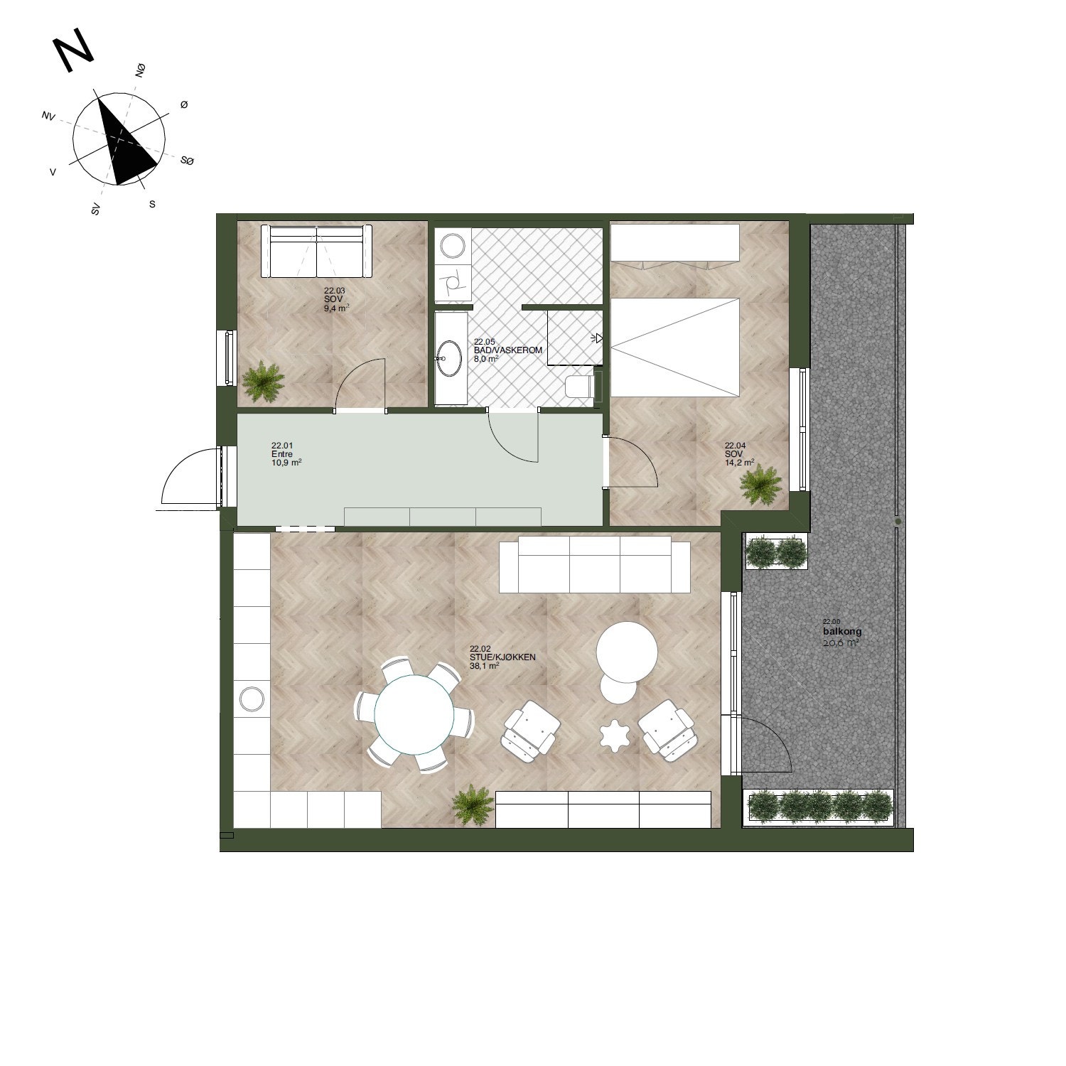 Plantegning Galleribilde