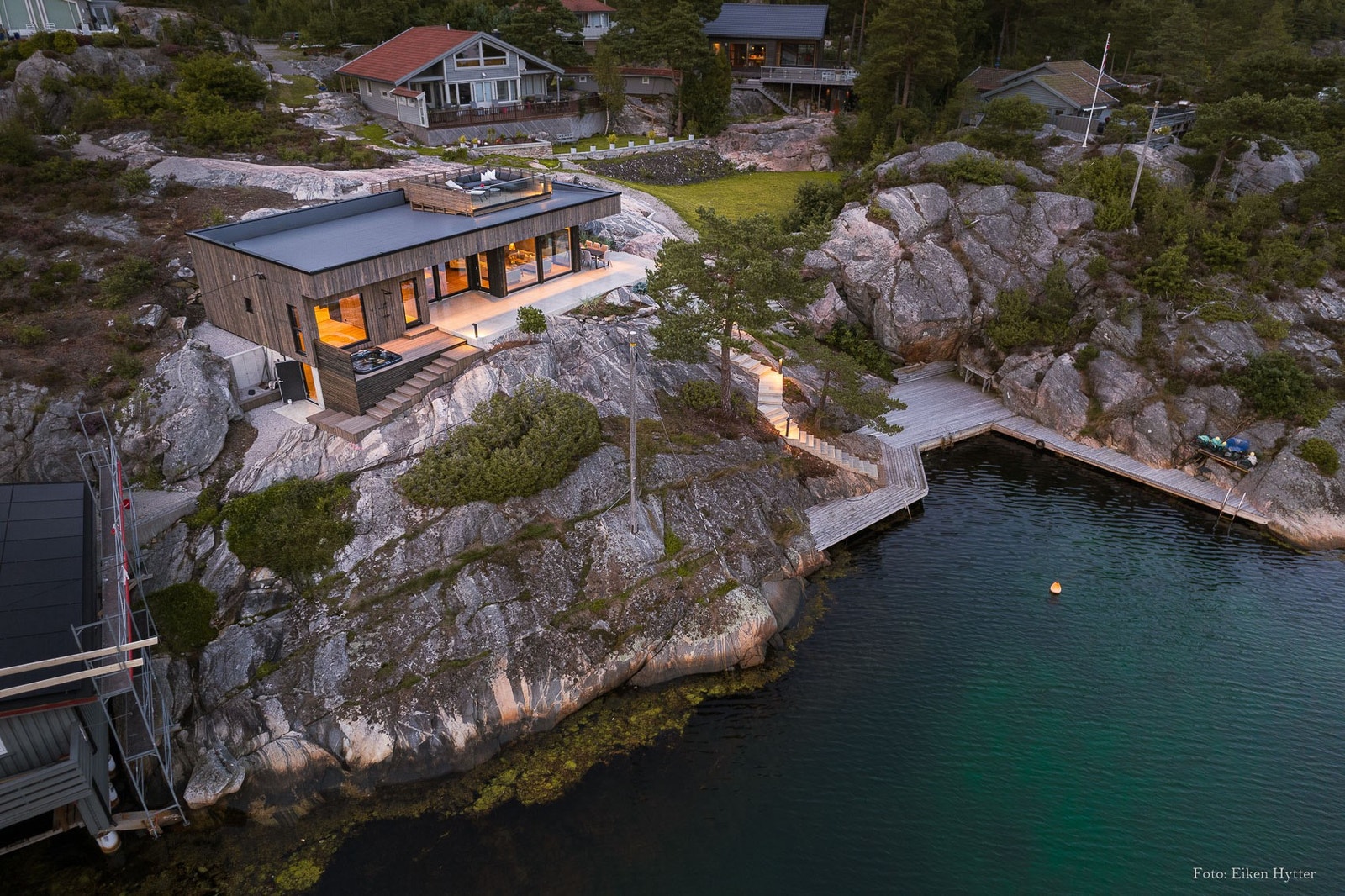 Oversiktsbilde kveld Galleribilde