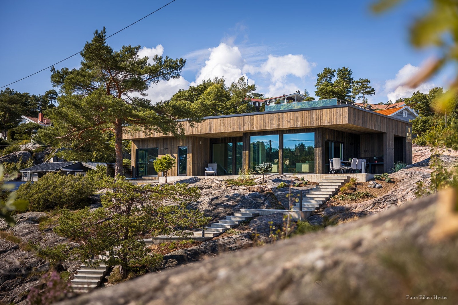 Moderne funkis hytte Galleribilde