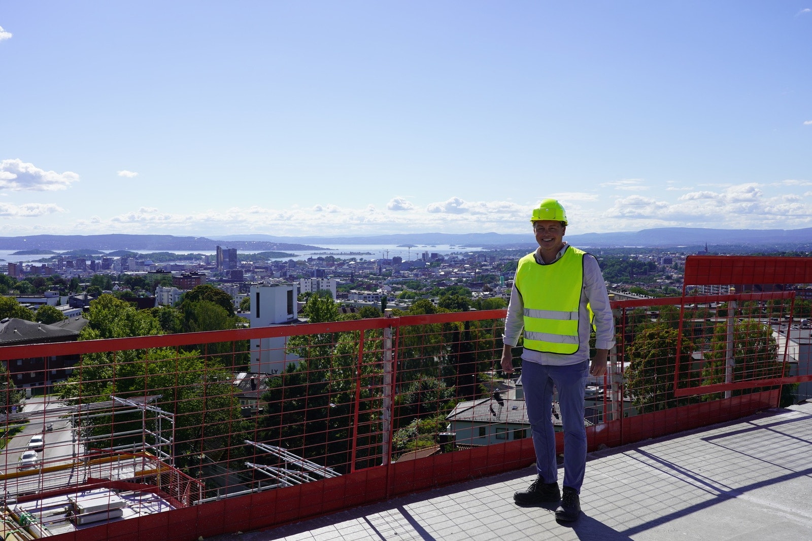 Foto fra den kommende takterrassen på bygg F Galleribilde