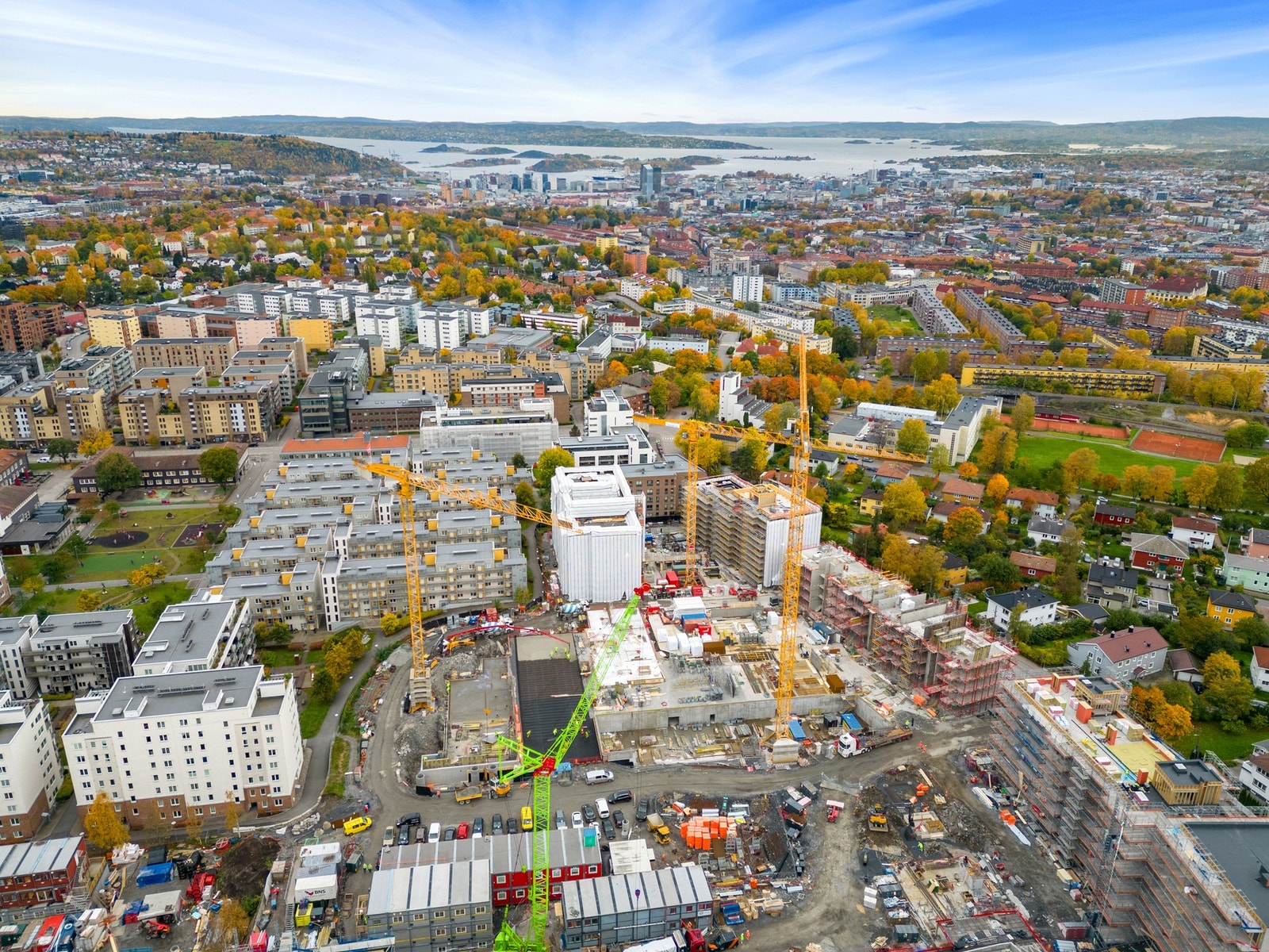 Flere av byggene er ferdigstilt og siste innflytting i desember 2025. Galleribilde