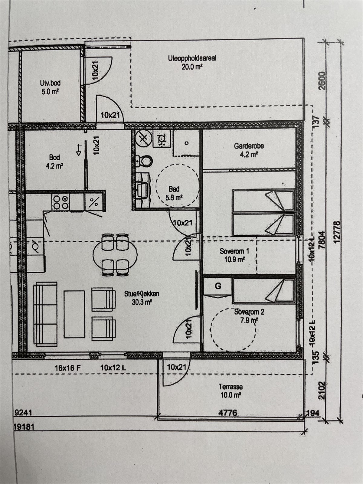 Svehaugen 27 D. Plantegning. Galleribilde