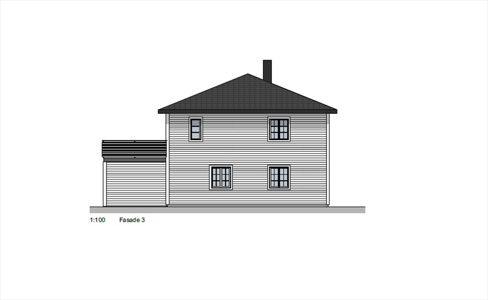 Fasade mot nord/øst Galleribilde