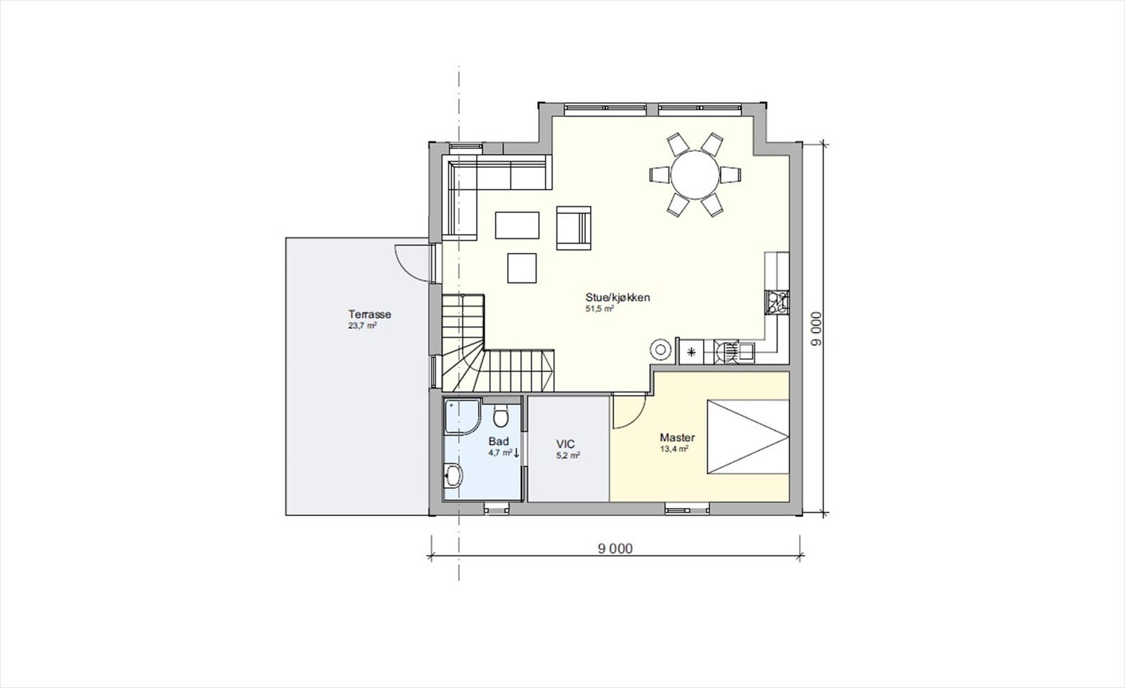 Plantegning 2. etasje Galleribilde