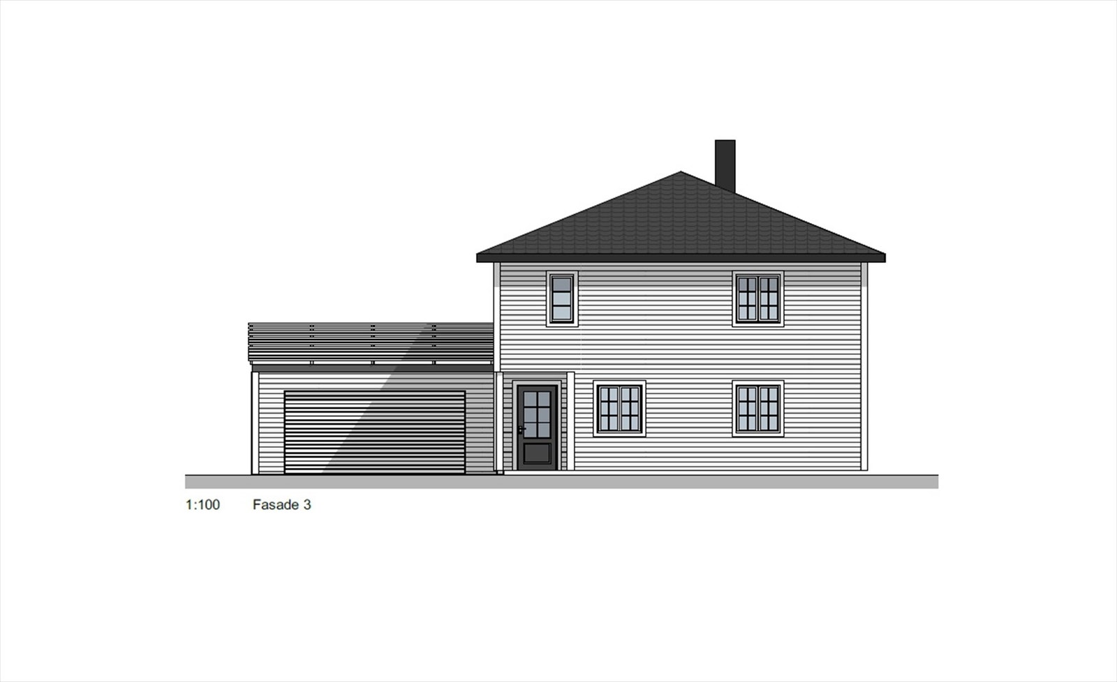 Fasade mot nord/øst Galleribilde