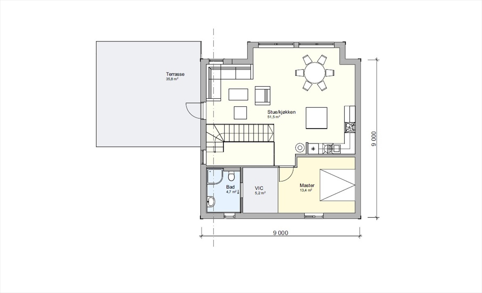 Plantegning 2. etasje Galleribilde