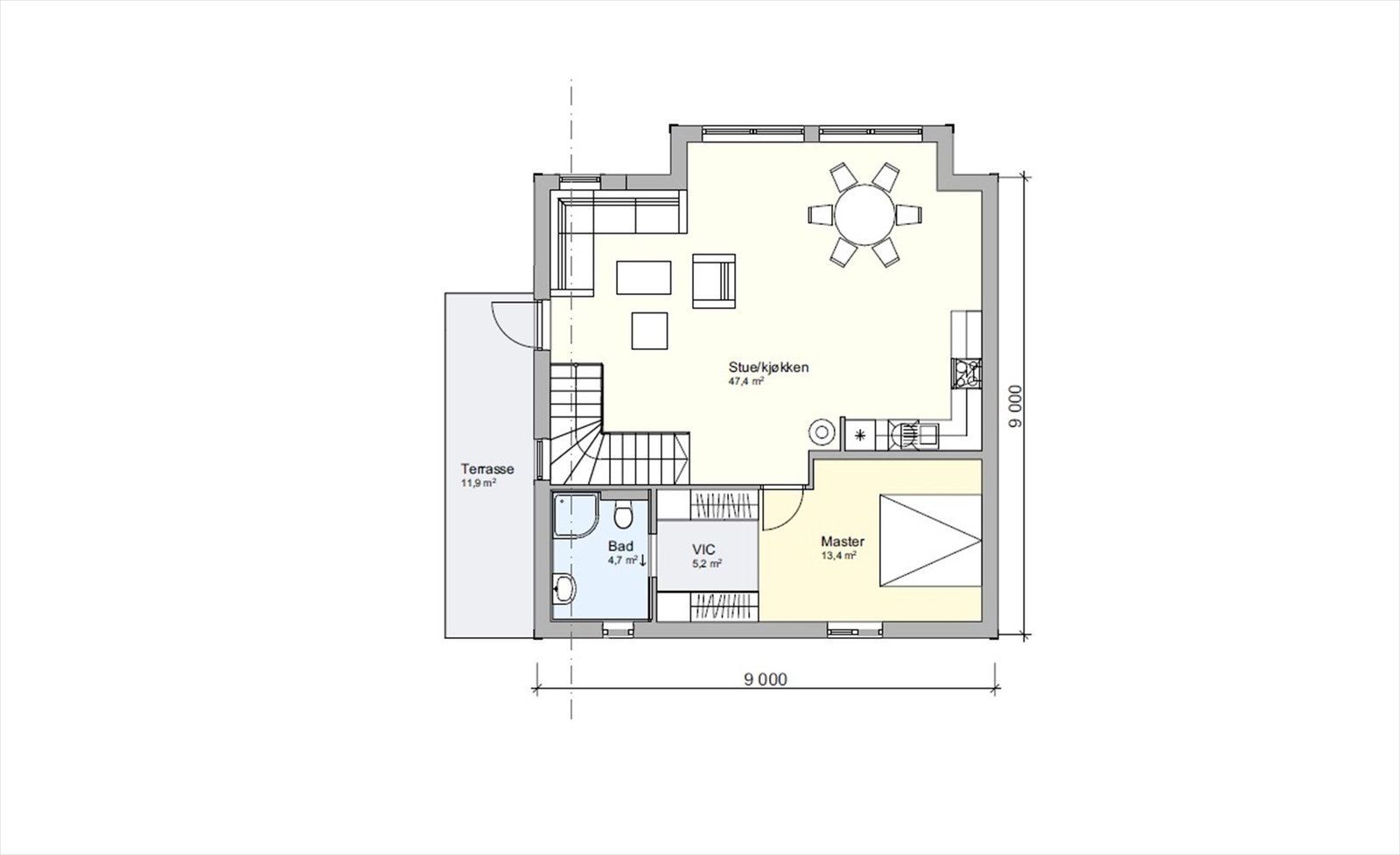 Plantegning 2. etasje Galleribilde