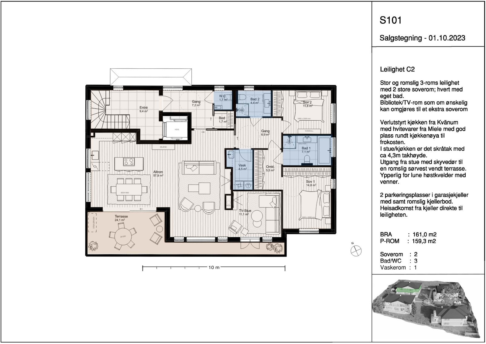 S101 Plantegning - C2 Galleribilde
