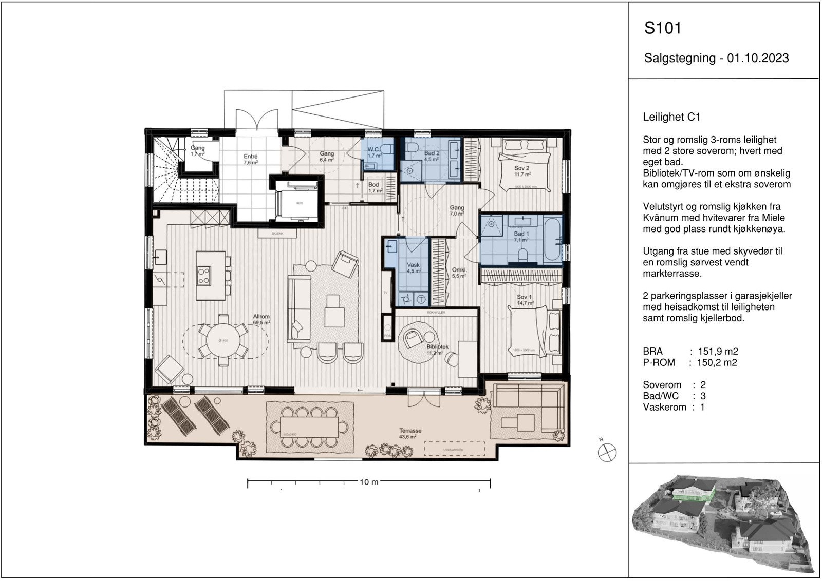 S101 Plantegning - C1 Galleribilde