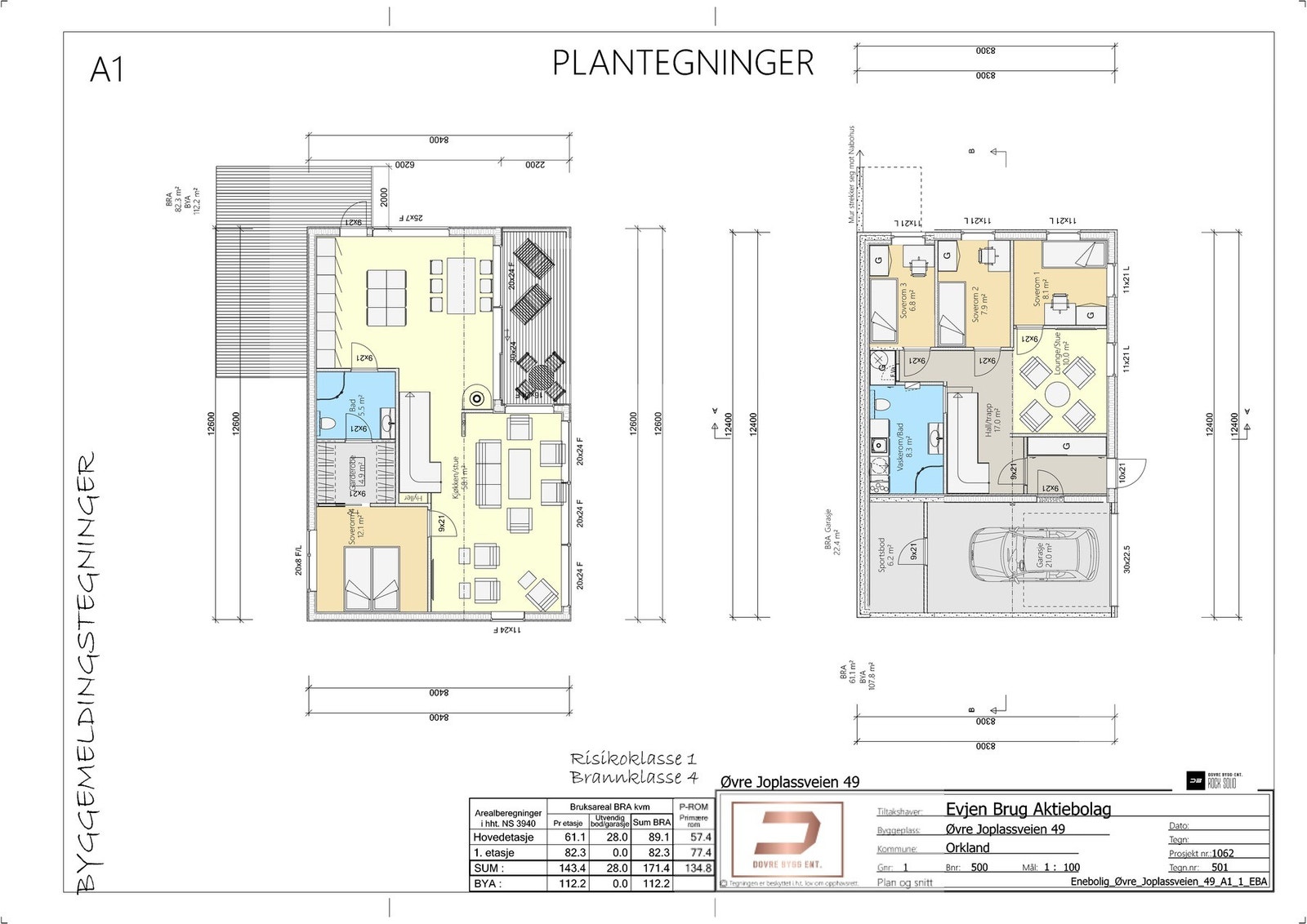 Plantegning A1 Galleribilde